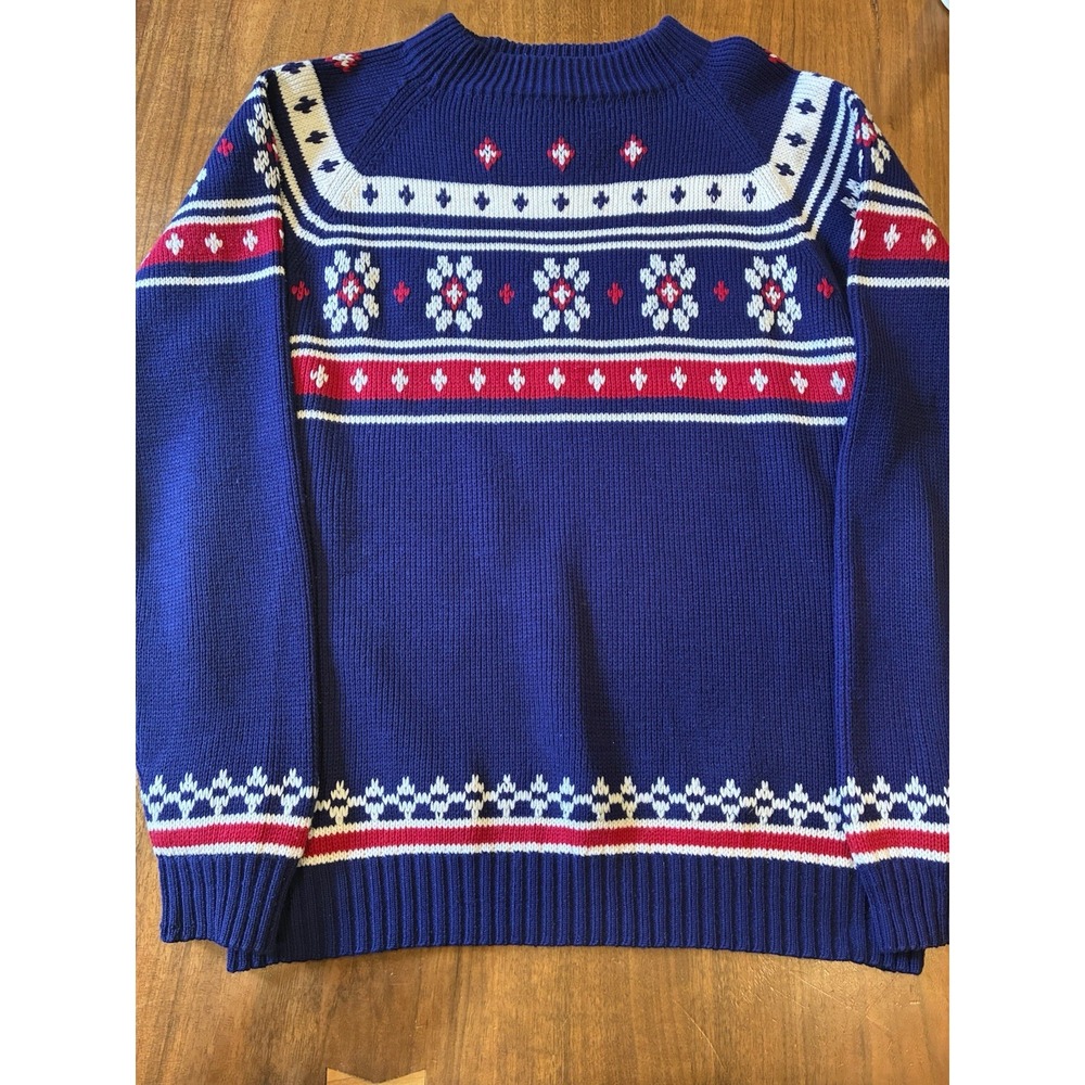 vintage 70's JCPENNY nordic FAIR ISLE fir label SWEATER large Tall gorpcore